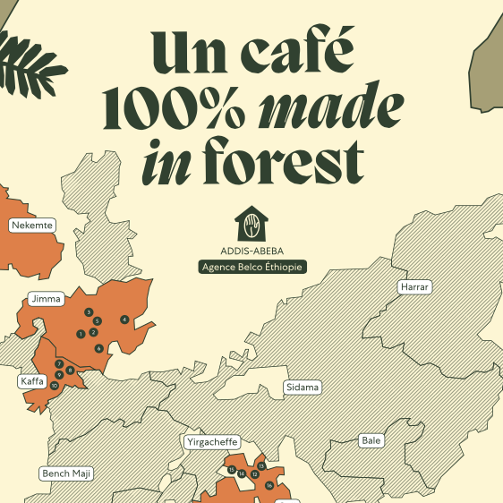 Poster carte des fermes en agroforesterie